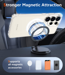 Samsung S23 Ultra Clear Phone Case: Magnetic Charging Shockproof Magsafe Support
