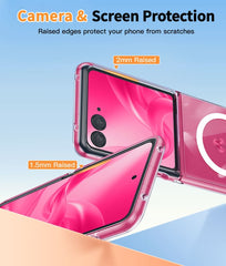 FNTCASE for Motorola Razr Plus 2024/ Razr Plus 2025/ Razr 50 Ultra/ Razr 60 Ultra Phone Case: Magnetic Charging Anti Yellowing Shockproof Magsafe Support Phone Case