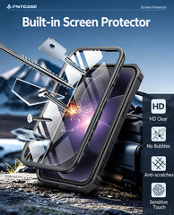 iPhone 17E 16E Phone Case: Rugged Protective Phone Case with Belt Clip Holster and Kickstand