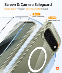 Google Pixel 11 Pro XL Clear Case: Magnetic Charging Shockproof Magsafe Support