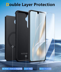 Samsung Galaxy A27 Case: Magnetic Military Grade Drop Protection Anti-Slip Anti-Fingerprint Dual Layer Shockproof Phone Cover