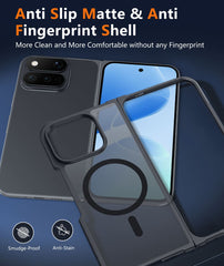 Google Pixel 11 Pro Fold Phone Case: Magnetic Charging Shockproof Magsafe Support - Frosted Oil Spray Touch