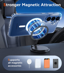 Samsung Galaxy S26 Clear Phone Case: Magnetic Charging Shockproof Magsafe Support