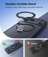 iPhone 18 Pro Max Case: 360° Spin Magnetic Stand, MagSafe, Screen Protector, Translucent Matte Military Grade Shockproof Full Camera Protective Phone Cover