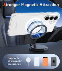 Samsung Galaxy S26 Plus Clear Phone Case: Magnetic Charging Shockproof Magsafe Support