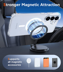 Samsung Galaxy S26 Plus Clear Phone Case: Magnetic Charging Shockproof Magsafe Support