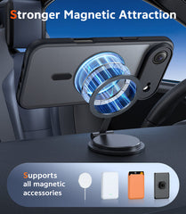 FNTCASE for iPhone Air Case: Strong Magnetic Translucent Matte Slim Shockproof Protective Drop Full Protection Phone Cover