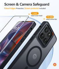 Motorola Moto G Stylus 5G 2026/ 2025 Phone Case: Magnetic Translucent Matte Shockproof Slim Phone Cover - Military Grade Drop Proof Hard Back Anti-Fingerprint Protective Case