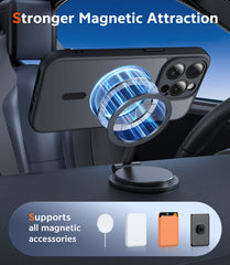FNTCASE for iPhone 13 Pro Case: Strong Magnetic Translucent Matte Slim Shockproof Protective Drop Full Protection Phone Cover