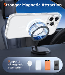 FNTCASE für iPhone 16 Pro Hülle: Unterstützt Kamerasteuerung, magnetische Fallschutzfunktion in Militärqualität, vergilbungsfreie Handyhülle – robuste, stoßfeste, transparente Hüllen (Kamerasteuerung) 