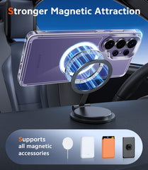 Samsung Galaxy S26 Ultra Clear Phone Case: Magnetic Charging Shockproof Magsafe Support