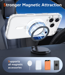 FNTCASE For iPhone 17 Pro Max 6.9 inch Clear Case: Magnetic Charging Shockproof Magsafe Support