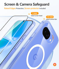 Google Pixel 10A Clear Phone Case: Magnetic Charging Shockproof Magsafe Support