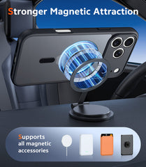 FNTCASE for iPhone 17 Pro Case: Strong Magnetic Translucent Matte Slim Shockproof Protective Drop Full Protection Phone Cover