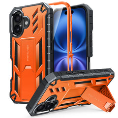 FNTCASE iPhone 16 Plus 6.7インチ 2024用電話ケース: ミリタリーグレードの耐衝撃性、スクリーンプロテクターとキックスタンド内蔵