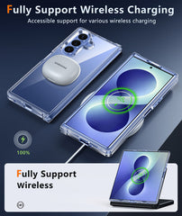 Samsung Z Fold 8 Ultra/Z Fold 7 Phone Case: Clear Slim Anti Yellowing Shockproof Protective
