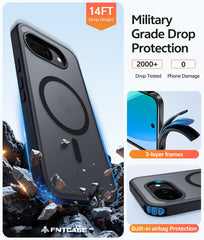 Google Pixel 10A Phone Case: Magnetic Translucent Matte Shockproof Slim Phone Cover - Military Grade Drop Proof Hard Back Anti-Fingerprint Protective Case