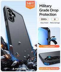 FNTCASE for Samsung Galaxy A16/A17 5G Phone Case: Translucent Matte Shockproof Slim Phone Cover - Military Grade Drop Proof Hard Back Anti-Fingerprint Protective Case