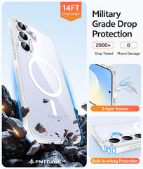 Samsung Galaxy S25 FE 6.7 inch Clear Case: Magnetic Charging Shockproof Magsafe Support