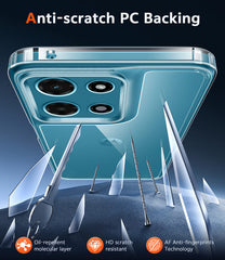 FNTCASE for Motorola Moto G Play 2026 6.7 inch Clear Case: Wireless Charging Anti Yellowing Shockproof Phone Case