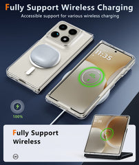 Motorola Razr Fold Magnetic Case: Clear Military Grade Drop Protection Anti Yellowing Cell Phone Cover