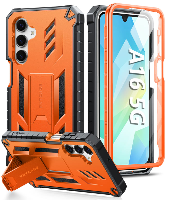 FNTCASE For Samsung Galaxy A16 5G 6.7 Inch Phone Case: Military Grade Shockproof with Built-in Screen Protector and Kickstand – FNTCASE OFFICIAL FNTCASE For Samsung Galaxy A16 5G 6.7 Inch Phone Case: Military Grade Shockproof with Built-in Screen Protector and Kickstand – FNTCASE OFFICIAL