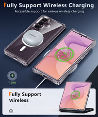 FNTCASE für Samsung Z Fold 7 Magnetische Hülle: Klare Handyhülle in Militärqualität mit Fallschutz und Vergilbungsschutz 