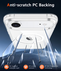 FNTCASE For iPhone Air Clear Case: Magnetic Charging Shockproof Magsafe Support