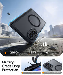 Samsung Galaxy Z Fold 8 with Hinge Protection Translucent MagSafe Matte Case Military Grade Shockproof Protective Phone Cover