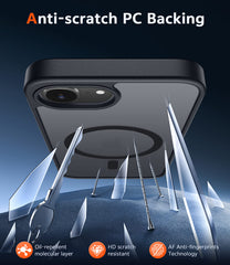 FNTCASE für iPhone SE 4/ SE 2025/ 16E Handyhülle: Magnetisches Laden, stoßfeste Magsafe-Unterstützung – Frosted Oil Spray Touch 