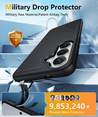 Samsung Galaxy S26 Shock Protection Cell Phone Case Sturdy Cover with Non-Slip Texture