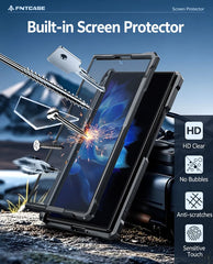 Samsung Z Fold 8 Ultra/Z Fold 7 Phone Case: Military Grade Shockproof with Built-in Screen Protector and Kickstand