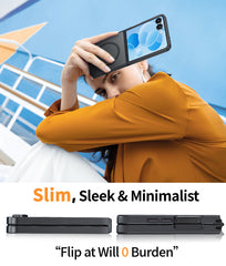 Samsung Z Flip 7 Handyhülle: Magnetisches Laden, stoßfeste Magsafe-Unterstützung – Frosted Oil Spray Touch 