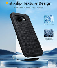 Google Pixel 10A Shock Protection Cell Phone Case Sturdy Cover with Non-Slip Texture