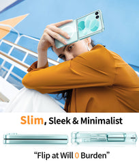 FNTCASE For Samsung Z Flip 7 6.9 inch Clear Case: Magnetic Charging Shockproof Magsafe Support