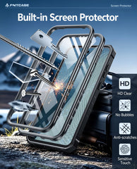 Google Pixel 11 Pro XL Case with Kickstand, Built-in Screen Protector, 2 Front Frames, 20FT Military Drop Protection, Shockproof TPU Rugged