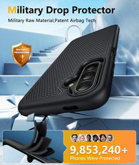 Samsung Galaxy A27 Case: Magnetic Military Grade Drop Protection Anti-Slip Anti-Fingerprint Dual Layer Shockproof Phone Cover
