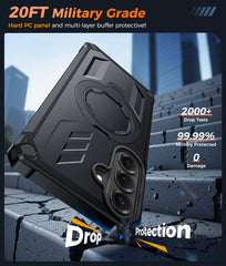 Samsung S26 Magnetic Rugged Case Featuring Ring Kickstand Military Grade Protection