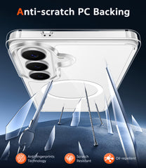 Samsung Galaxy S26 Plus Clear Phone Case: Magnetic Charging Shockproof Magsafe Support