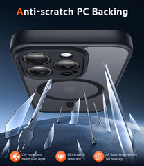 FNTCASE for iPhone 13 Pro Case: Strong Magnetic Translucent Matte Slim Shockproof Protective Drop Full Protection Phone Cover