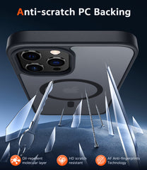 FNTCASE iPhone 12 Pro Max ケース: 磁気充電 耐衝撃 Magsafe サポート - フロスト オイル スプレー タッチ