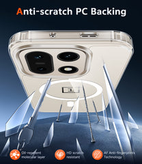 OnePlus 15 Clear Case: Magnetic Charging Shockproof Magsafe Support