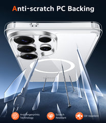 Samsung Galaxy S25 Ultra 6.9 Inch Case: Magnetic Charging Anti Yellowing Shockproof Magsafe Support Phone Case