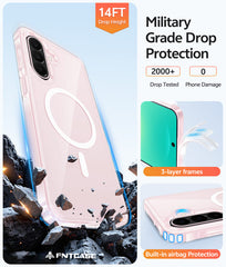 Samsung Galaxy A27 Clear Case: Magnetic Charging Anti Yellowing Shockproof Magsafe Support Phone Case