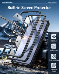 Samsung Galaxy S26 Plus Case with Built-in Screen Protector and Kickstand – Military Rugged, 2 Front Frames, Drop Proof Protective Cover