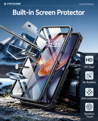 FNTCASE For Motorola Moto G 5G 2026 Phone Case: Military Grade Shockproof with Built-in Screen Protector and Kickstand
