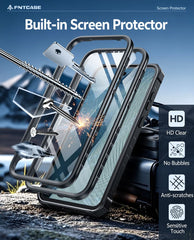 Google Pixel 11/ 11 Pro Case with Kickstand, Built-in Screen Protector, 2 Front Frames, 20FT Military Drop Protection, Shockproof TPU Rugged