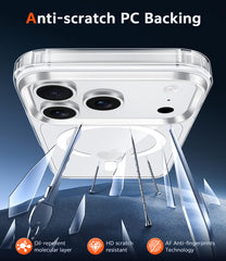 iPhone 17 Pro Max Clear Case: Magnetic Charging Shockproof Magsafe Support