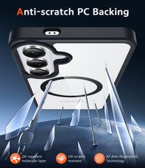 Samsung Galaxy S26 Clear Magnetic Case - Anti-Yellowing, Magsafe Compatible, Rugged Shockproof Protective Bumper