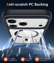 FNTCASE für iPhone 17 Pro Max Hülle: Klare, vergilbungsfreie, magnetische Handyhülle in Militärqualität mit Fallschutz – Robuste, stoßfeste Schutzhülle, transparent 